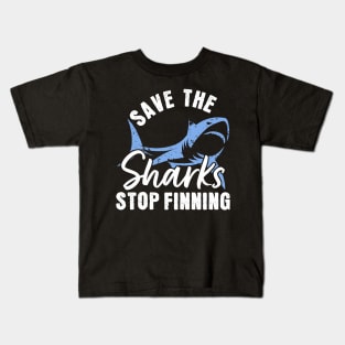 Save The Sharks Stop Finning Kids T-Shirt